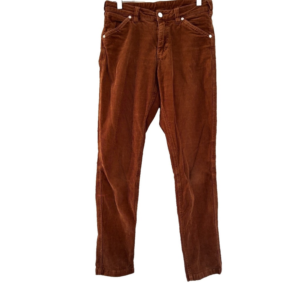 Topo Designs Corduroy Pants 4 Rust Stretch Mid-Rise Straight Gorp Cabin PNW Hike